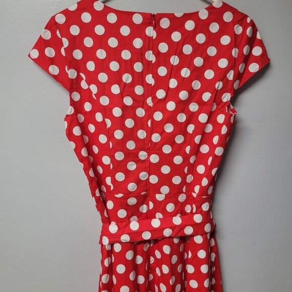 Dressy Star Red Polkadot Minnie Mouse Lucille Ball Lucy Costume Womens Large Tie - Picture 5 of 8